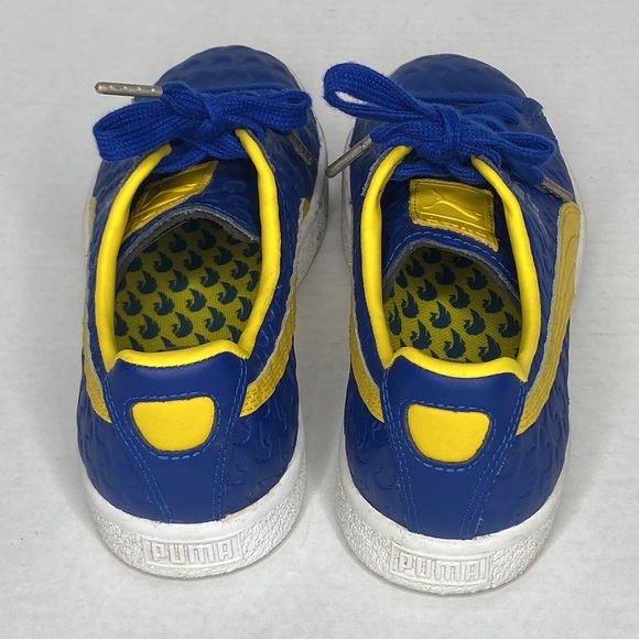 Puma Clyde in Blue and Dandelion Yellow, 5.5 - Picture 8 of 16
